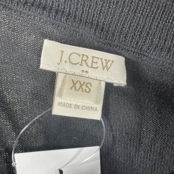 NEW J Crew Shirt Womens XXS black knit cotton preppy casual classic - Picture 4 of 10